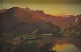 Highland landscape by J M Ducker, oil on board, sold Oct 2024