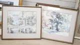 Rural landscapes by Patricia Prentice, watercolor, offered Oct 2024