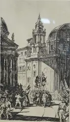 Fasciste by Henry Rushbury, etching, sold Oct 2024