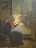 ‘a ma chère cousin Lucie souvenir de by Edouard Durand, oil on canvas, sold Oct 2024