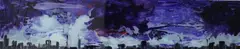 Panoramic skyline by Clay Sinclair, mixed media, sold Oct 2024