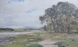 A River Bank by Edmund Morison Wimperis, 1828, watercolour, sold Oct 2024