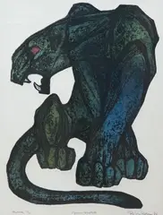 Panther by Ru van Rossum, print, sold Oct 2024