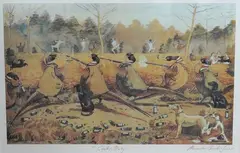 Cocks only by Alexander Charles-Jones, print, sold Oct 2024