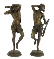Danseurs Napolitains by Albert Carrier-Belleuse, bronze, sold Oct 2024