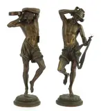 Danseurs Napolitains by Albert Carrier-Belleuse, bronze, sold Oct 2024