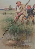 In the rough by Lawson Wood, 1922, Wood, sold Oct 2024