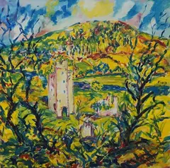 Dysart Castle, Berkeley by Ramie Leahy, oil on canvas, sold Oct 2024