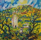 Dysart Castle, Berkeley by Ramie Leahy, oil on canvas, sold Oct 2024