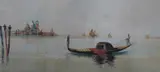 Approaching Venice by Sydney A. Mulholland, watercolour, sold Oct 2024