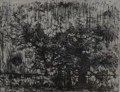 Ein Regentag by Peer Christian Stuwe, etching, sold Oct 2024