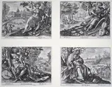 The Four Seasons set of four engravings c by Maerten de Vos, print (other), sold Oct 2024