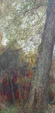Landscape study, Memory of Giorgione by Maurice Raymond Sheppard, oil on board, sold Aug 2024