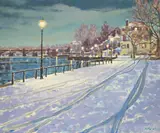Â€˜Richmond in the Snowâ€™ by Nancy Petley-Jones, oil on canvas, sold Aug 2024