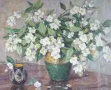 Still life by Gavriil Sorokolekov, oil on canvas, sold Aug 2024