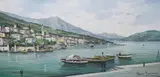 Â€˜Lake Comoâ€™ by Mariano Moreno, oil on canvas, offered Aug 2024