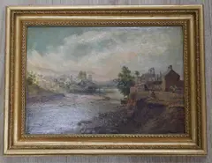 Merthyr Tydfil by H. Cane, oil on board, sold Aug 2024
