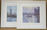 Thames London views by Chris Daynes, oil, sold Aug 2024