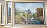 The Dun River, Co. Antrim by Denis Thornton, oil, sold Aug 2024