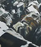 Collecting Yard by Jennifer Brereton, 2002, oil on board, sold Aug 2024