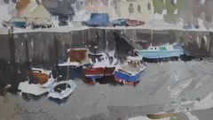 Padstow Mud by John Yardley, watercolour, sold Aug 2024