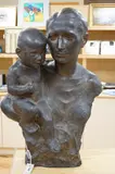 A life size bronze bust of a mother and child by Turi Weinmann, bronze, offered Aug 2024