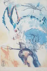 Down the Rabbit Hole by Salvador Dalí, lithograph, offered Jul 2024