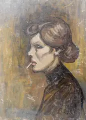 La Rogue by Robert Noir, oil on board, offered Jul 2024