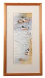 Ducks on the water by Michael Warren, watercolour, offered Apr 2025