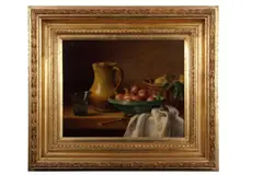 Still life study by Cornelis le Mair, oil on panel, sold Mar 2025