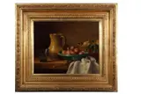 Still life study by Cornelis le Mair, oil on panel, sold Mar 2025