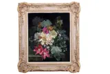 Still life study of flowers by Gordon Bennett Oates, oil on board, sold Mar 2025