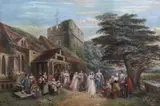 A Cavalier Wedding by John Edmund Buckley, 1872, watercolour and gouache, sold Mar 2025