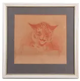 Cat with a book by Louis Wain, drawing, sold Mar 2025