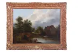 Old Mill on the Lee by James Stark, oil on canvas, sold Mar 2025