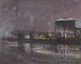 Gorleston Prom by Geoffrey Chatten, oil on board, sold Mar 2025