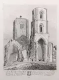 Wymondham Abbey by John Sell Cotman, engraving, sold Mar 2025