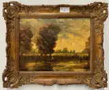 Rural view by Michael Chapman, oil on board, sold Mar 2025