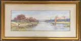 River Yare by P. Tathan, 1910, watercolour, sold Mar 2025