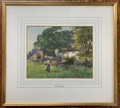 Washer Woman by George Hamilton Constantine, watercolour, sold Mar 2025