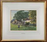 Washer Woman by George Hamilton Constantine, watercolour, sold Mar 2025