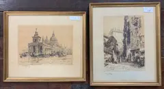 Etchings by Ernest George, pencil, offered Mar 2025