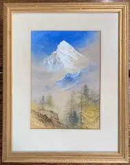 View across the Alps by Elijah Walton, pastel on paper, sold Mar 2025