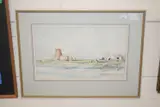s Abbey, Cow Holm, watercolour, signed and dated by Jason Partner, watercolour, sold Mar 2025