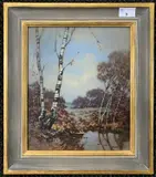 Autumnal landscape by Walter Dexter, oil on canvas, sold Feb 2025