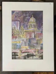 Untitled by Brian Edwards, mixed media on paper, sold Feb 2025