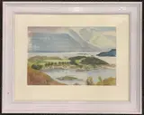Scotland by Bee Cunningham, watercolour, offered Feb 2025