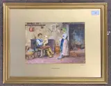 Fathers Pipe by Leonardo Morello, watercolour, sold Jan 2025
