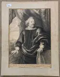 Portrait of Jacob Edelheer by Philips Fruytiers, etching and engraving, offered Jan 2025