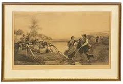 1901 Etching by Robert Walker Macbeth, Etching size;, sold Jan 2025